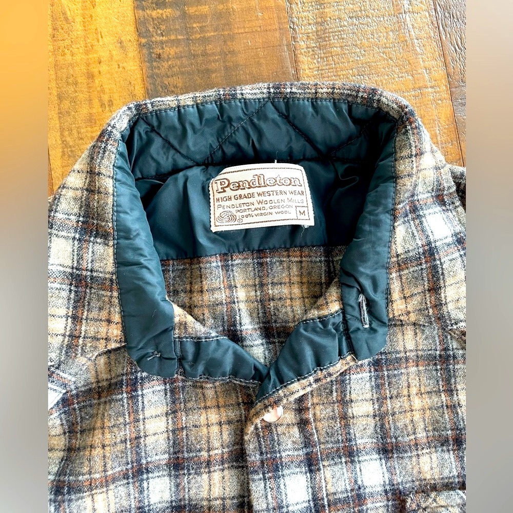 Vintage Pendleton Lightweight Shirt Jacket Brown … - image 4